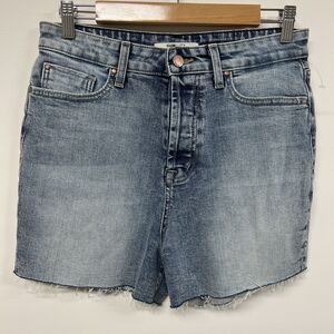 Fidelity Harley Cutoff Denim Shorts 29 High Rise Blue Jean Rose Gold Button NWOT